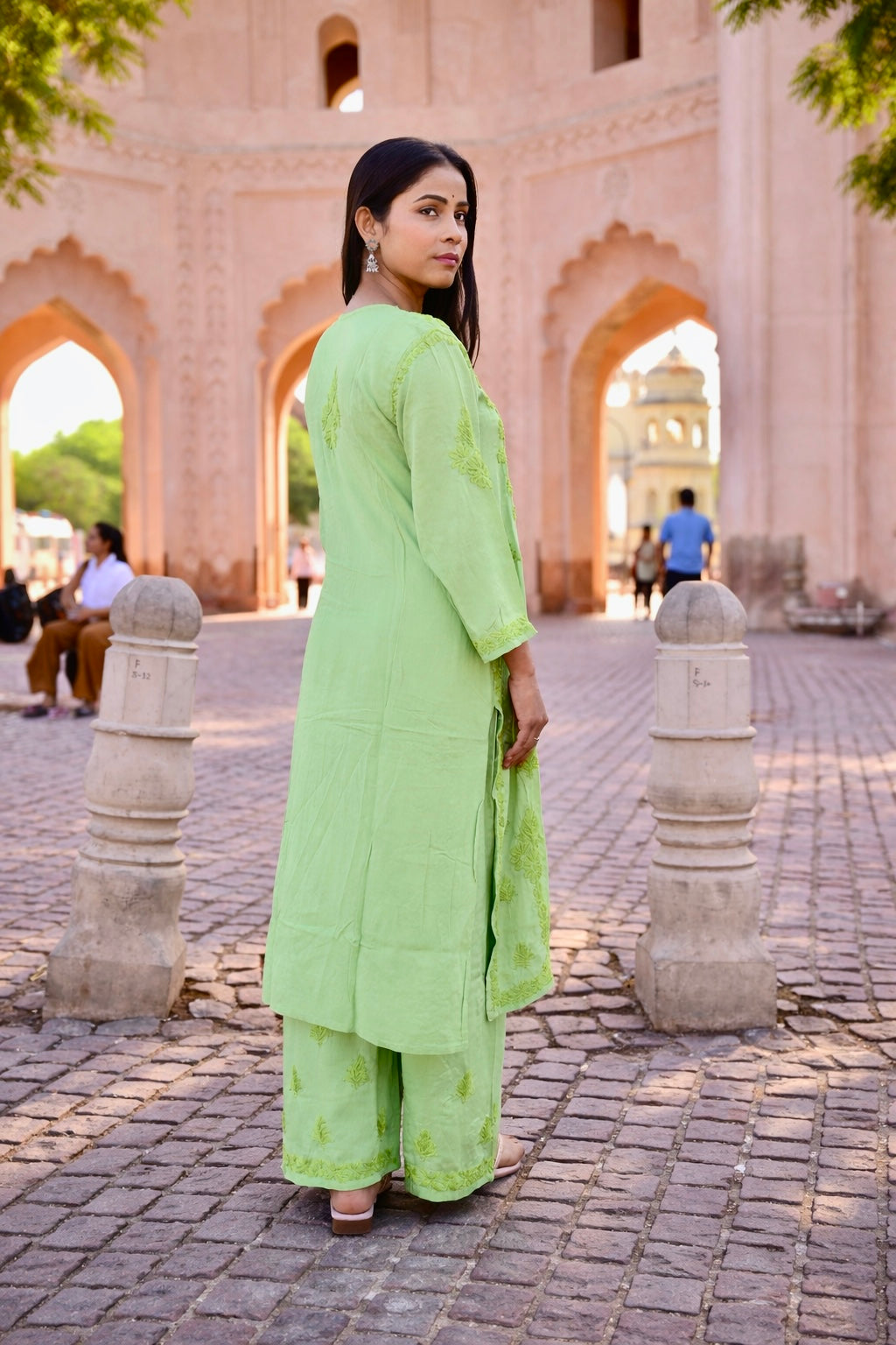 Lucknowi Chikankari Suit – Cotton Hand Embroidered”