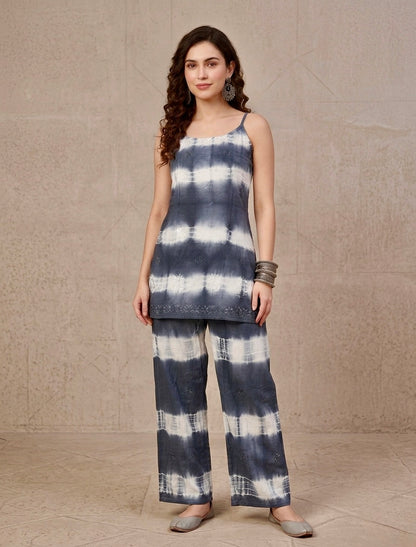 Indigo Tie-Dye Co-ord Set